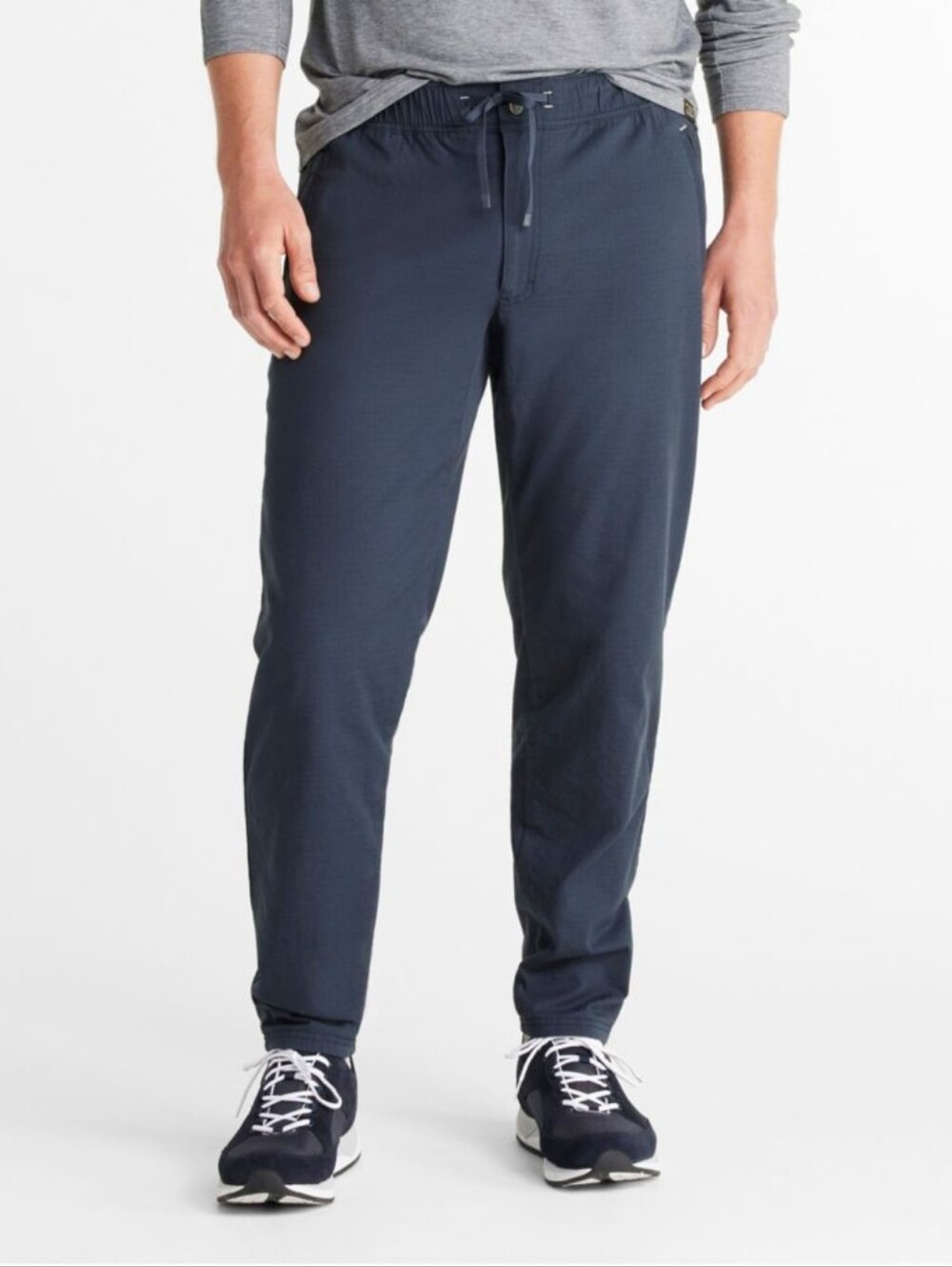 L.L. Bean Men's Explorer Ripstop Navy Pants, Comfort Waist Tapered Leg XXL